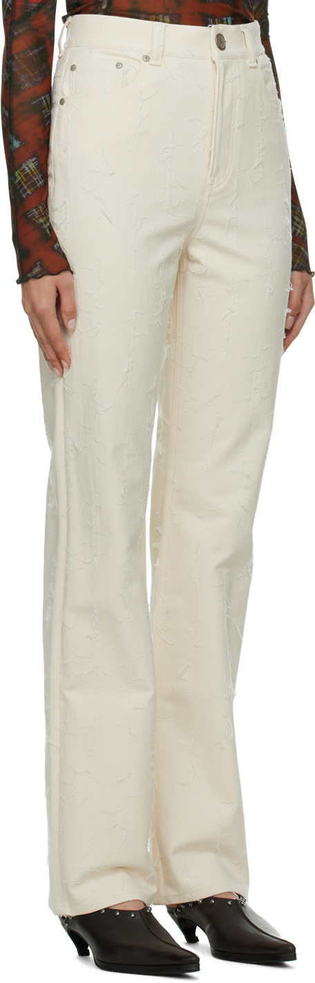 Acne Studios Off-white Regular-fit Suit Jeans In Nude