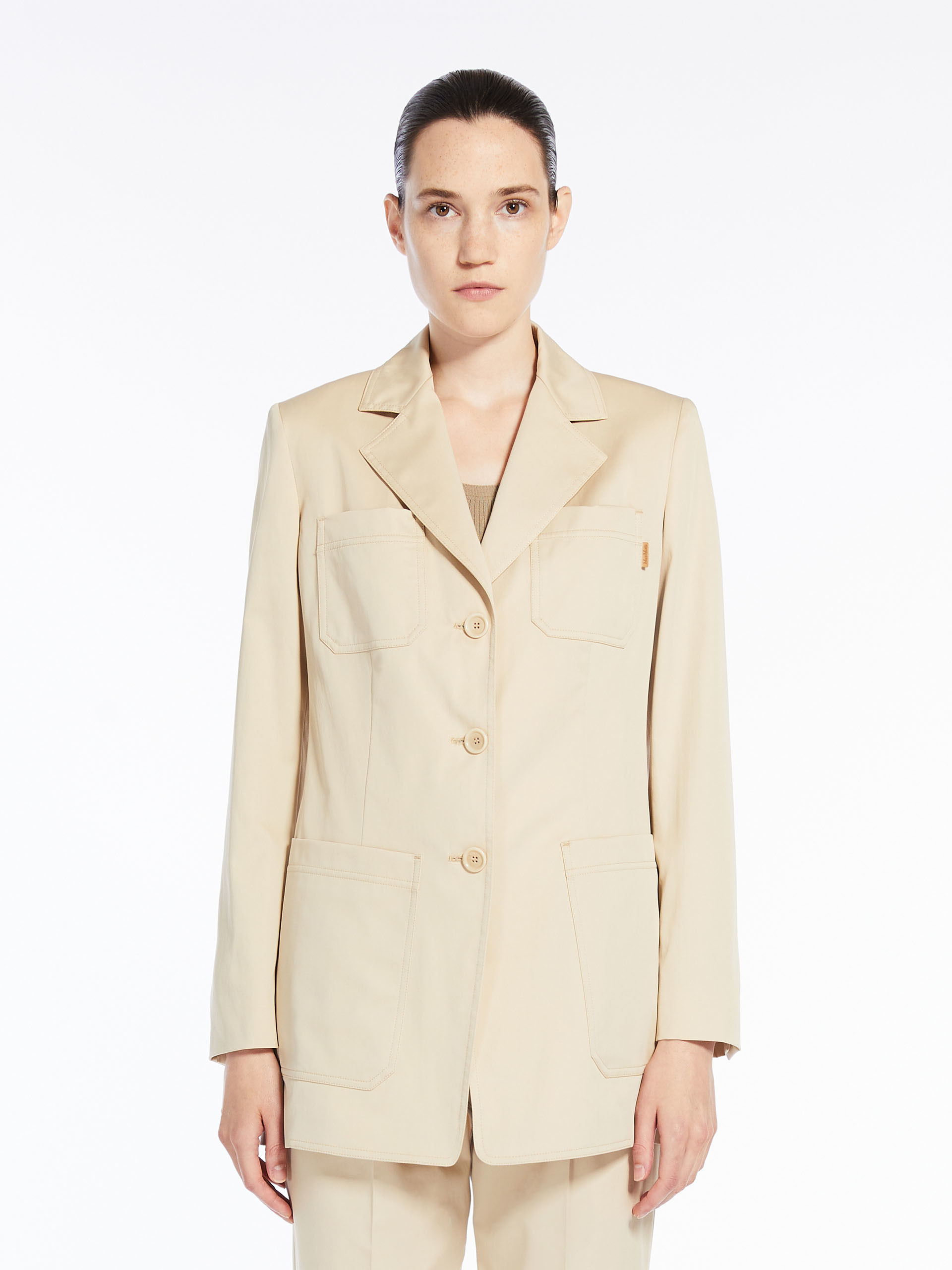Max Mara Single-breasted Suit Jacket In Nude