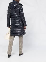 Moncler Logo Down Jacket In Blue