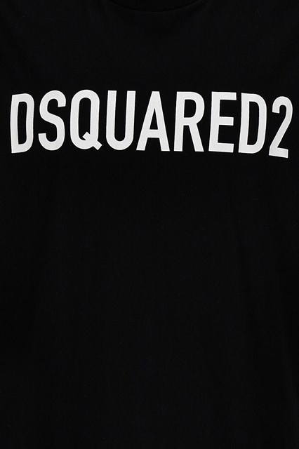 Shop Dsquared2 Logo-print Cotton T-shirt In Black