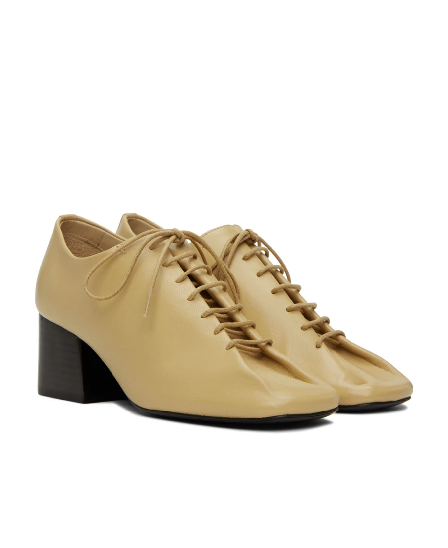 Lemaire Lace Up High Heels In Nude
