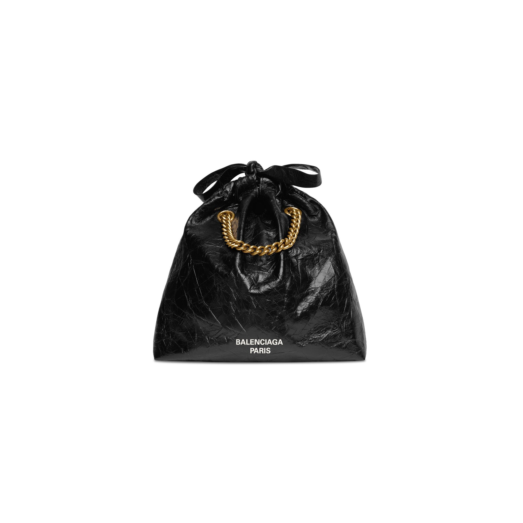 Balenciaga Crush Logo-print Tote In Black