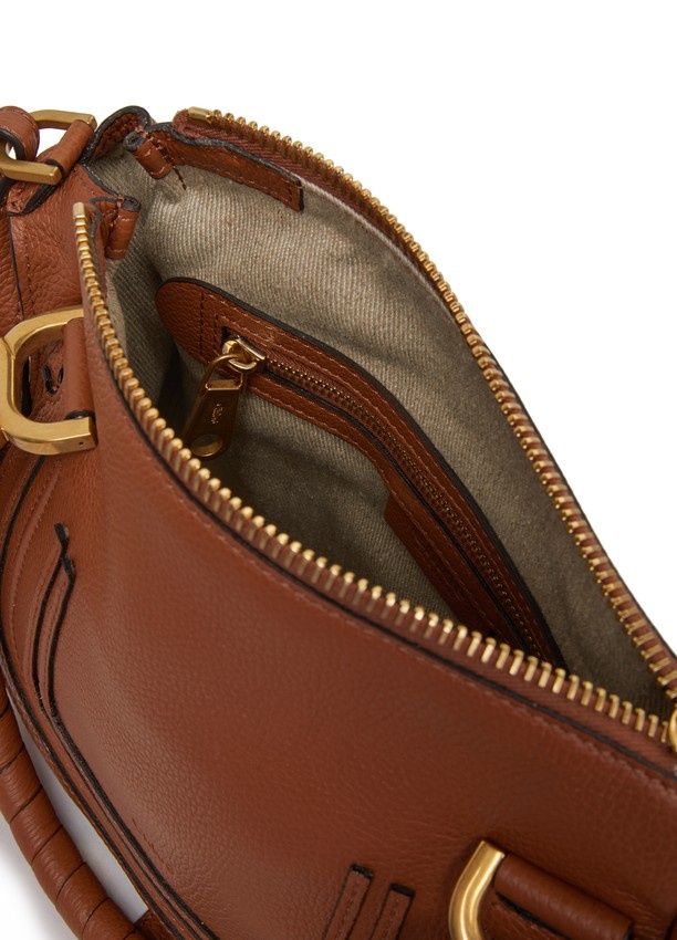 Chloé Logo Saddle Handbag In Brown