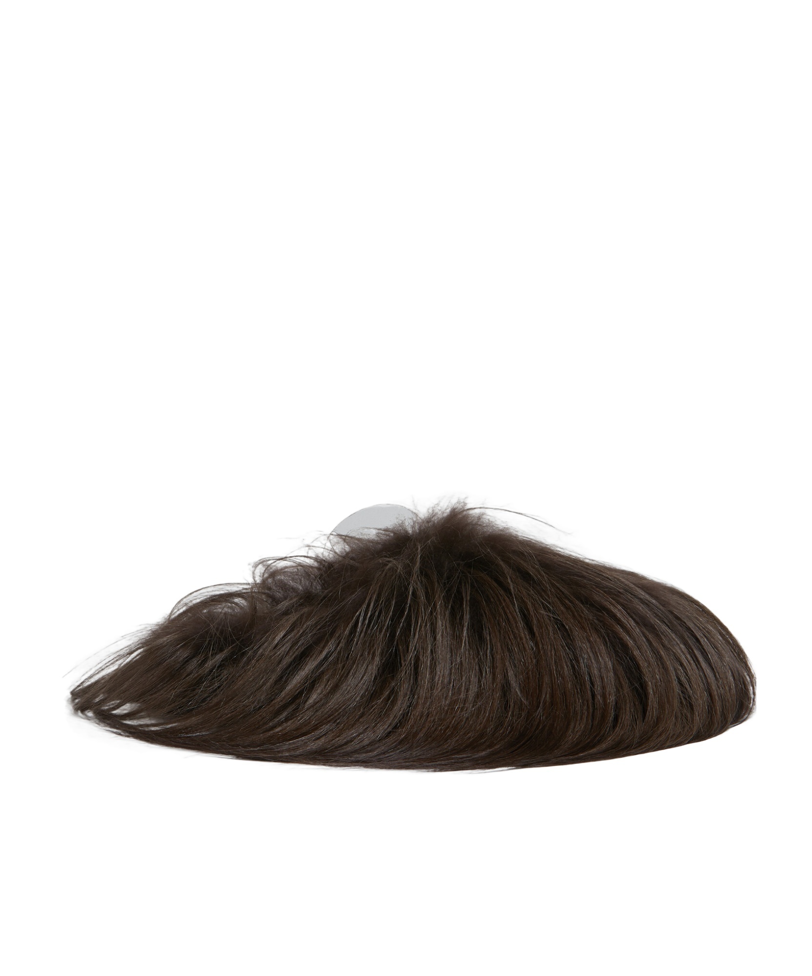 Marni Brown Long Hair Fur Fussbett Slippers In Black