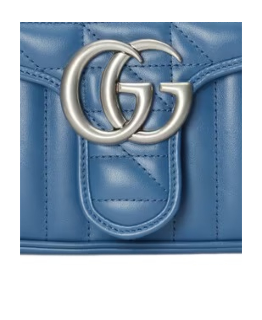 Gucci Small Gg Marmont Shoulder Bag In Blue