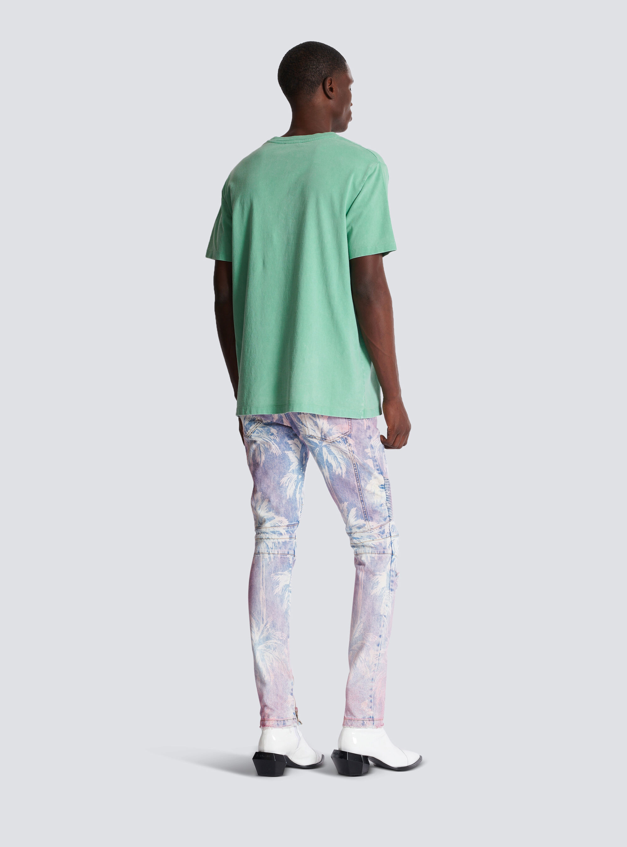 Balmain Cotton Embroidered T-shirt In Green
