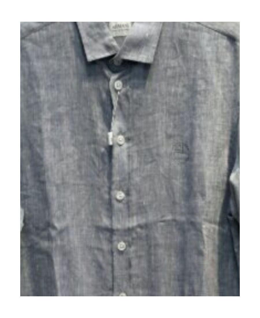 Armani Collezioni Lapel Shirt In Gray