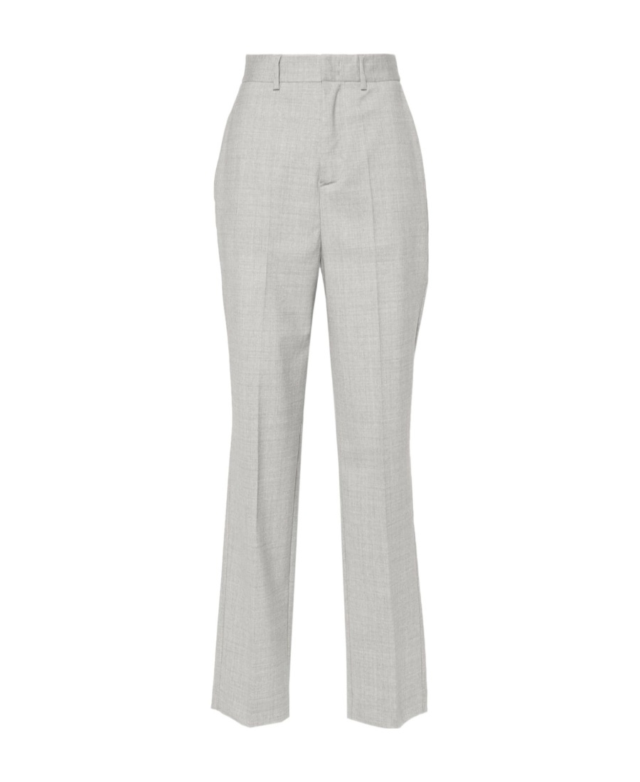 P.a.r.o.s.h High-waisted Wool Trousers With Crease Detail In White