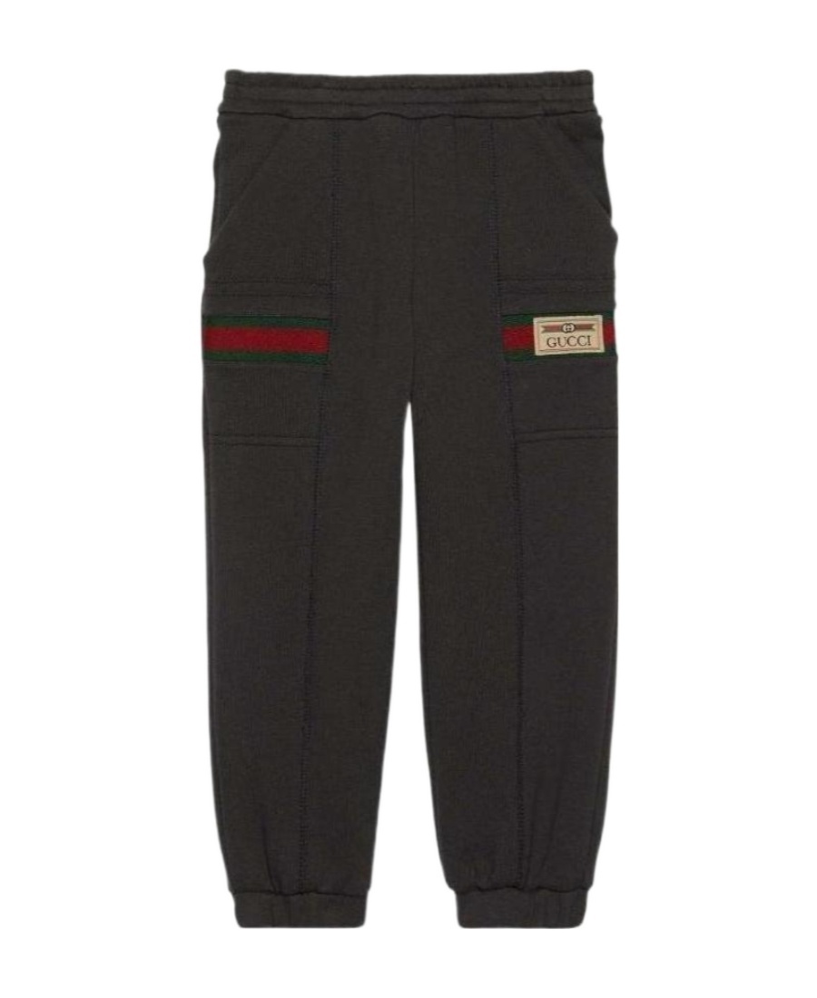 Gucci Label Track Pants In Black