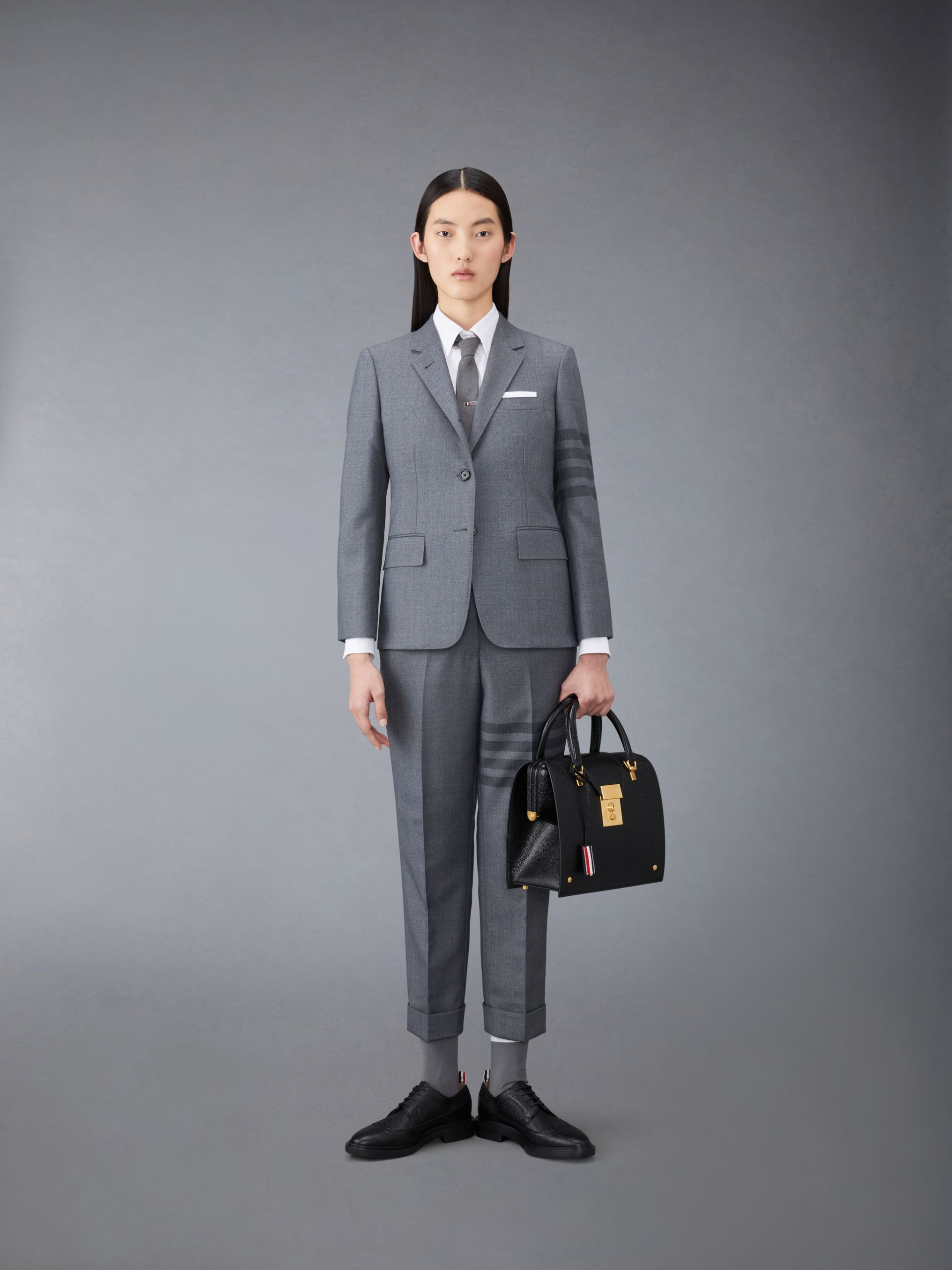 Thom Browne Low Rise School Uniform Skinny Trousers In Black