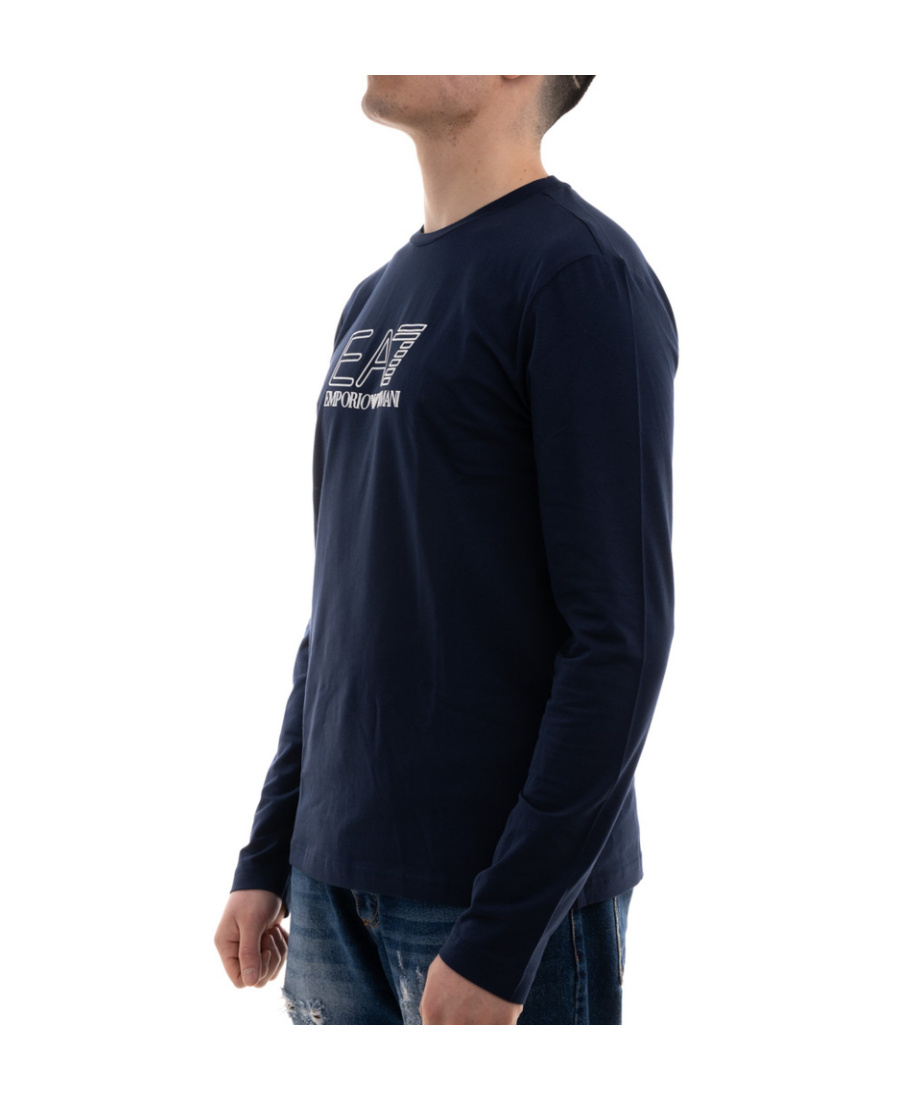 Ea7 Long Sleeved T-shirt In Black