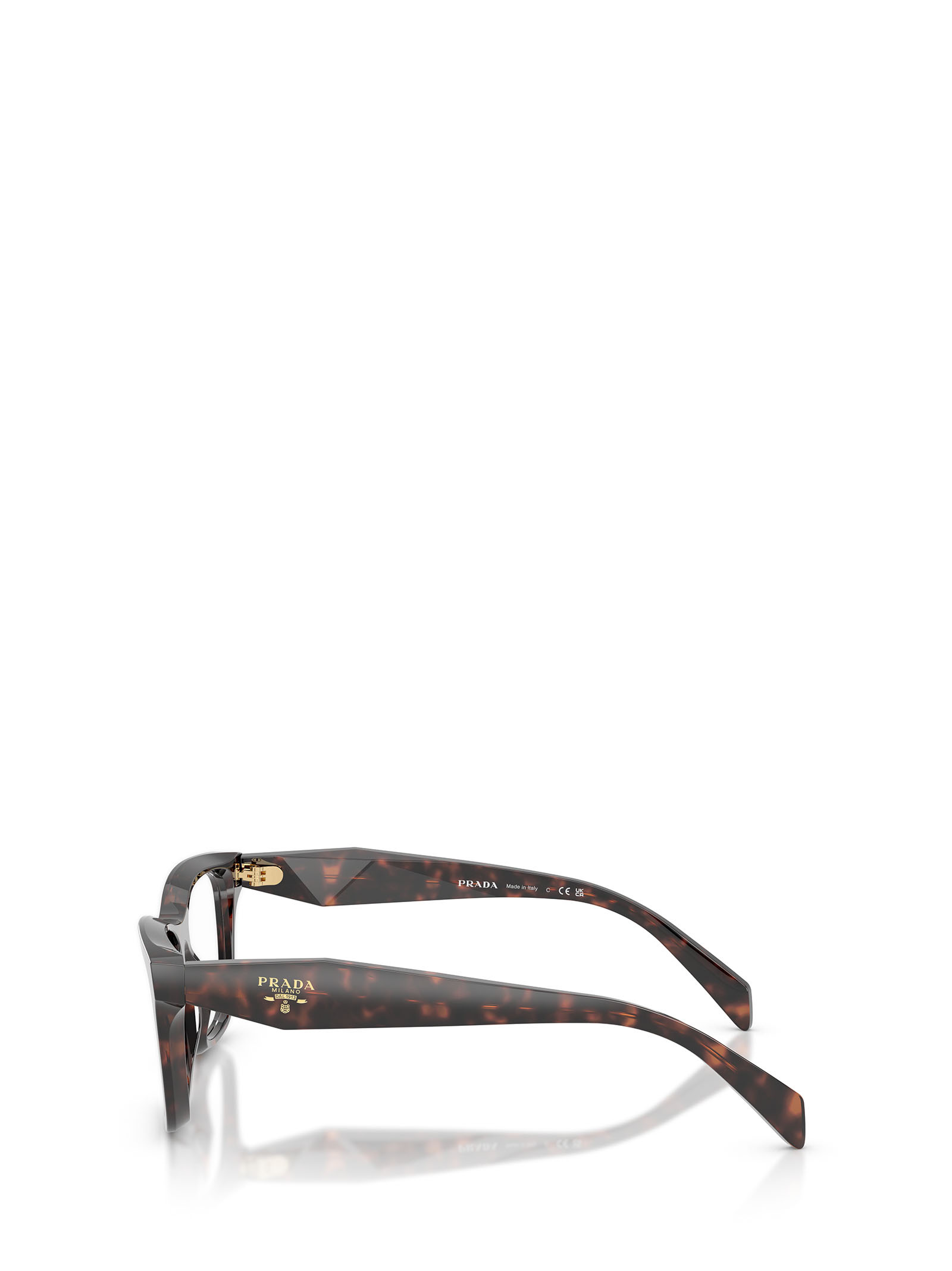 Prada Full Frame Plain Mirror In Brown