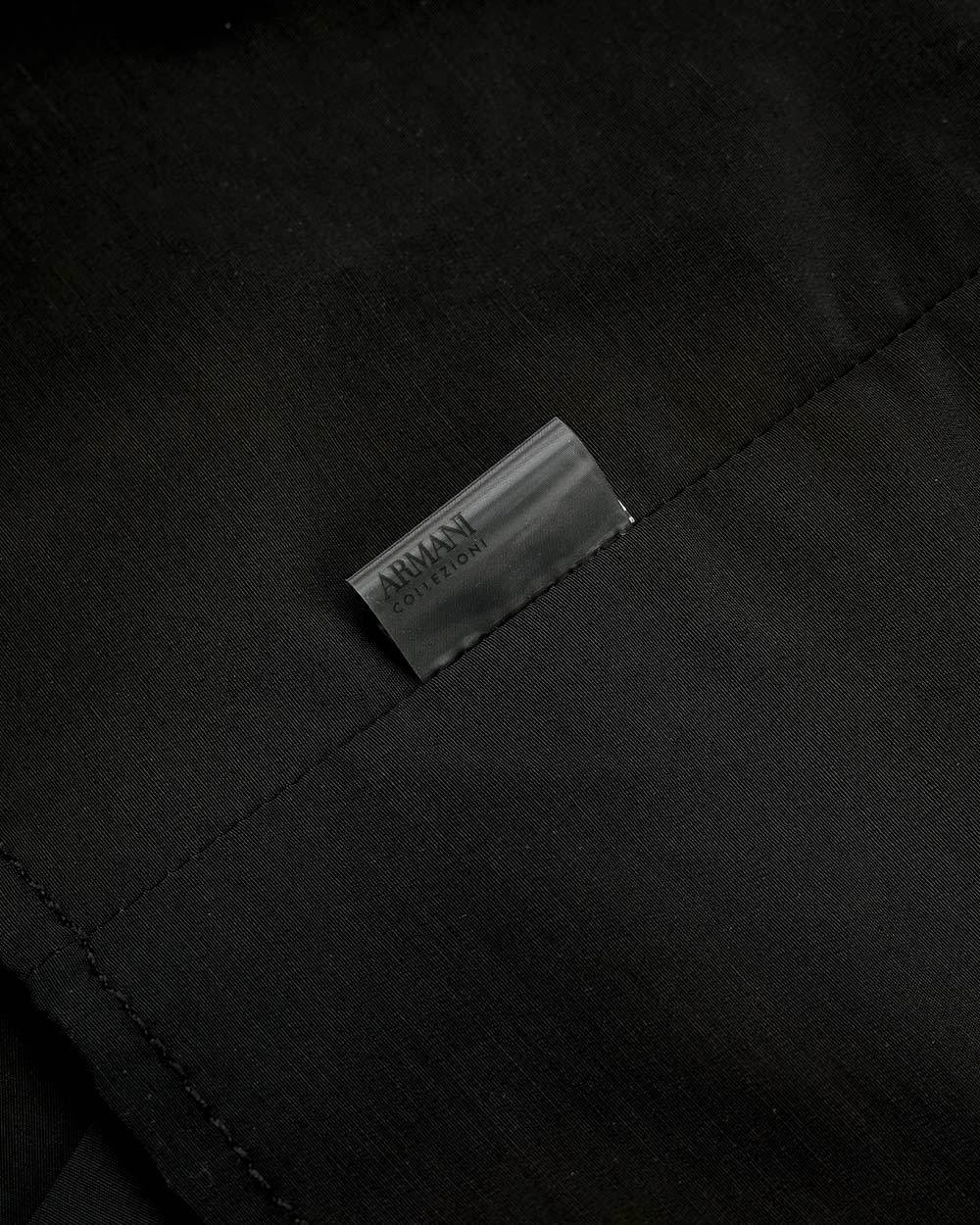 Armani Collezioni Loose Version Logo Casual Jacket In Black