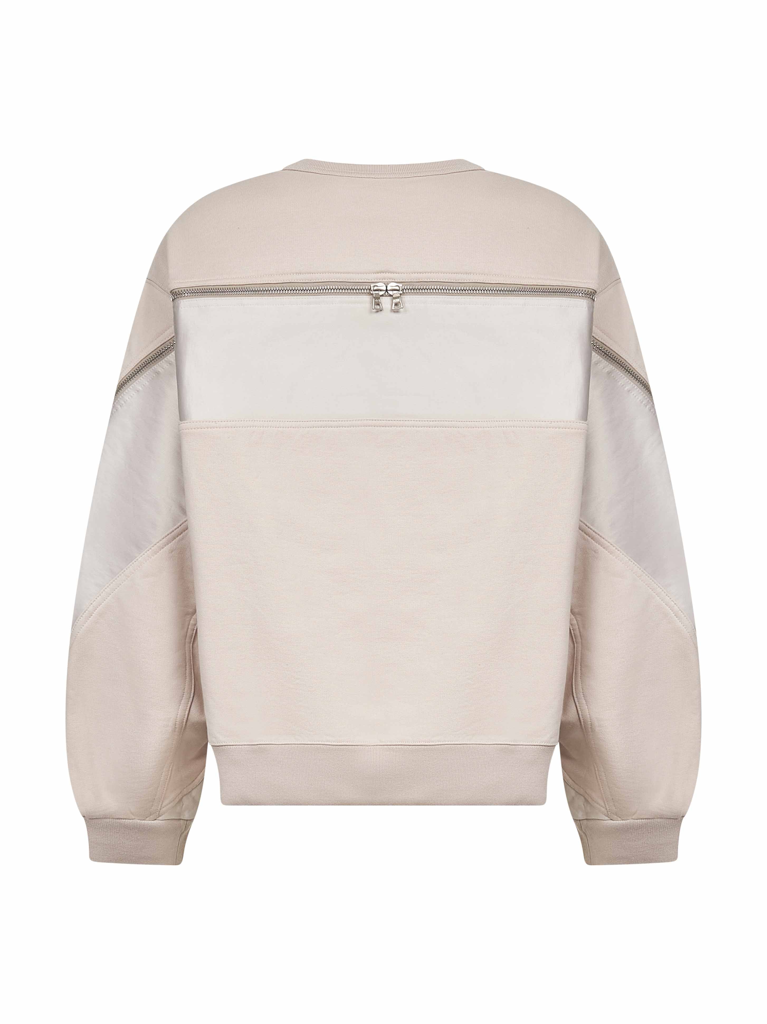 Dries Van Noten Men Pink Contrasting Panels Crewneck Sweatshirt In Neutral