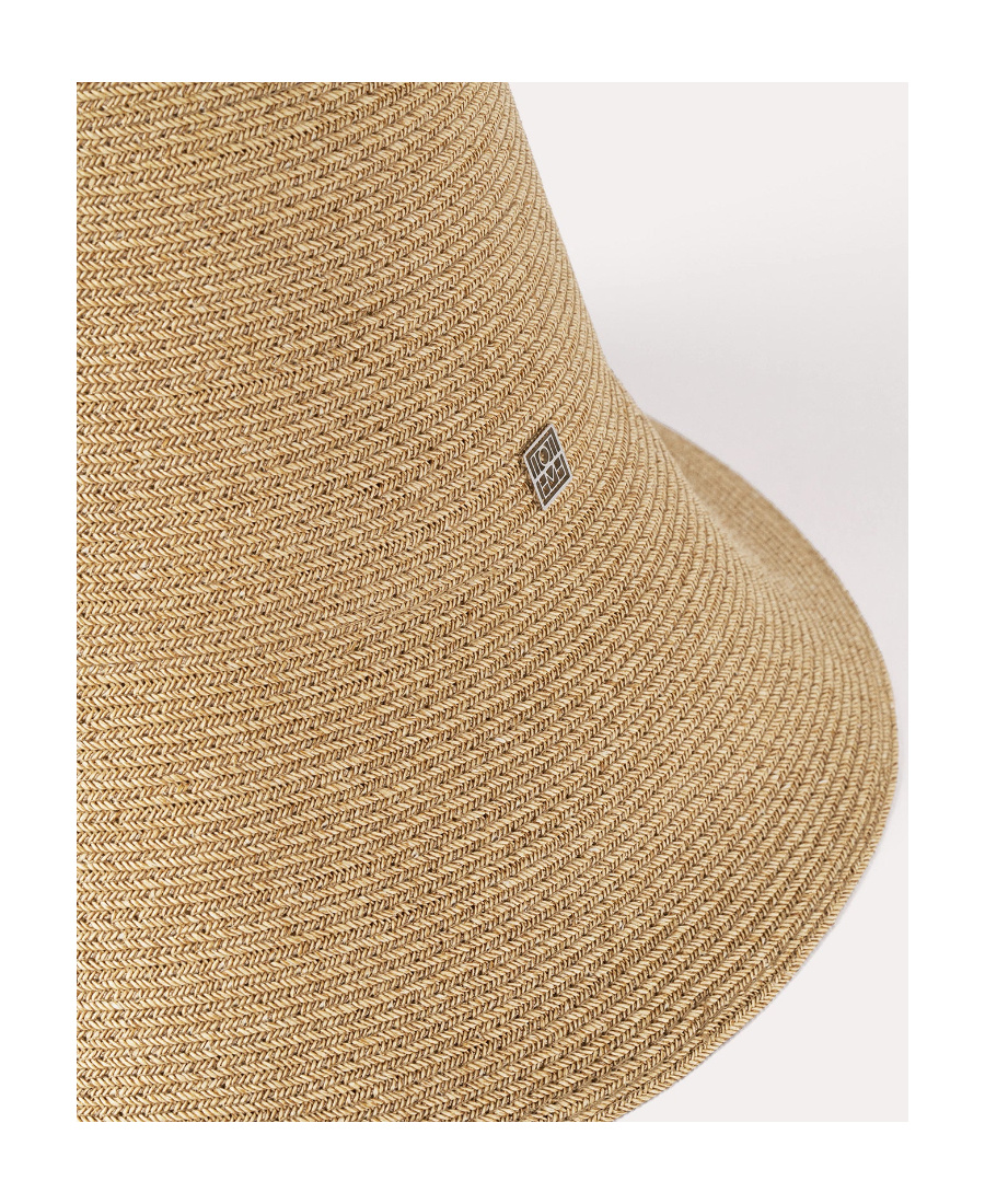 Totême Woven Paper Blend Straw Hat In Nude