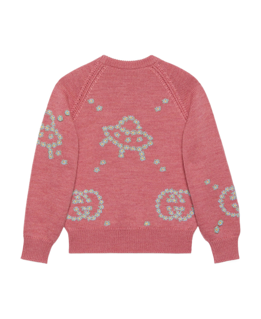 Gucci Crew Neck Sweater In Pink