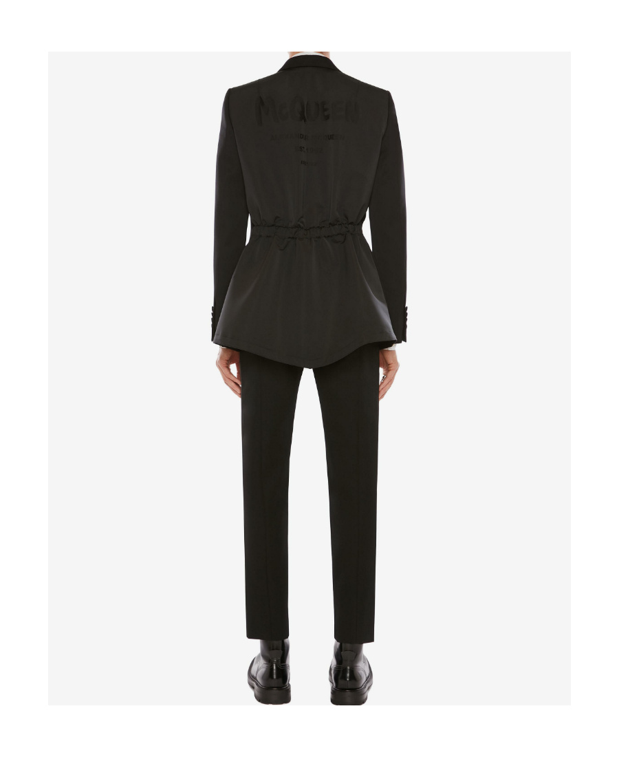 Alexander Mcqueen Double-breasted Suit Jacket In Black