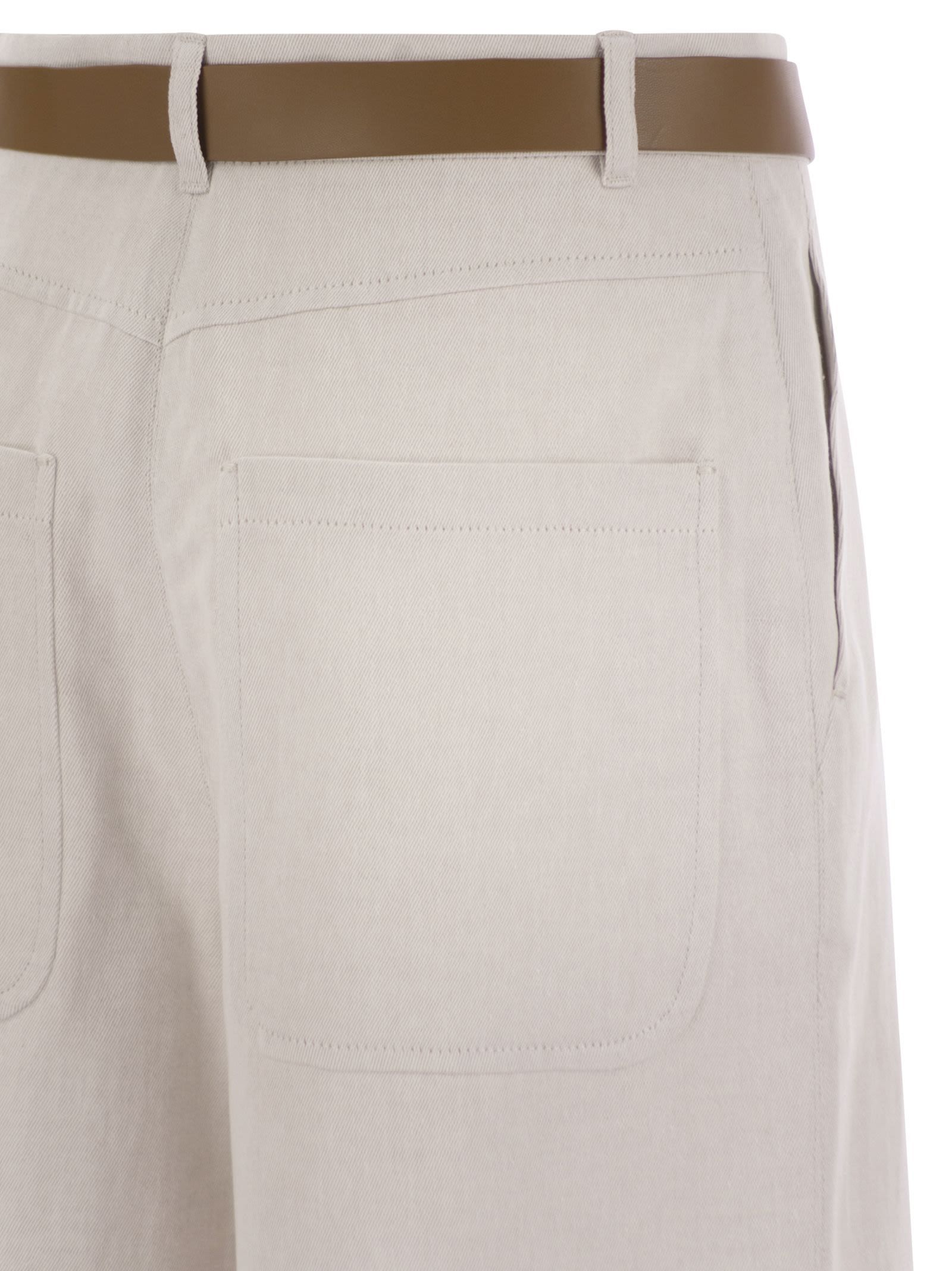 Max Mara Belt-loop Casual Pants In White