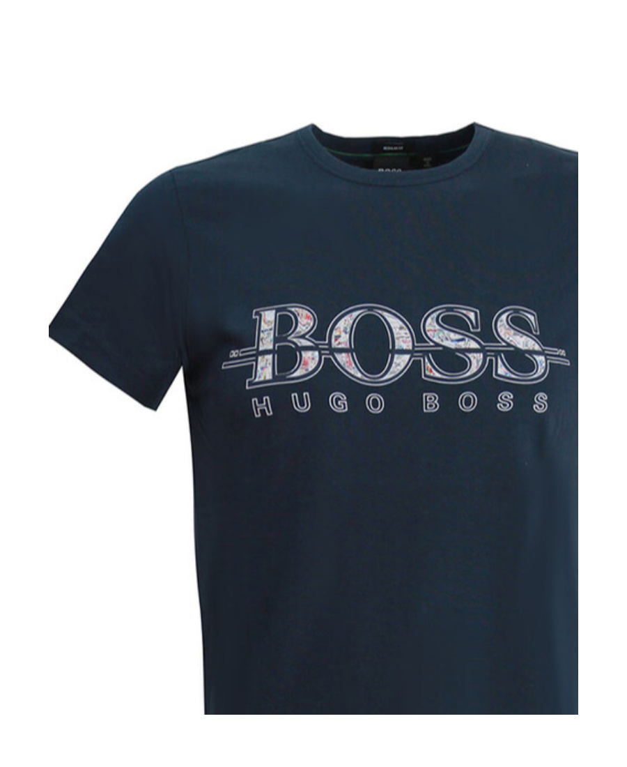 Hugo Boss Logo Details Short-sleeved T-shirt In Black