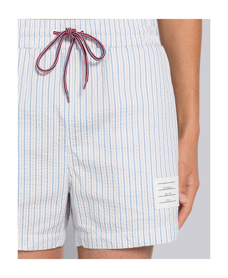 Thom Browne Stripe-print Swim Shorts In Multicolor