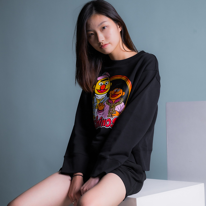 Moschino X Sesame Street Logo Hoodie In Black