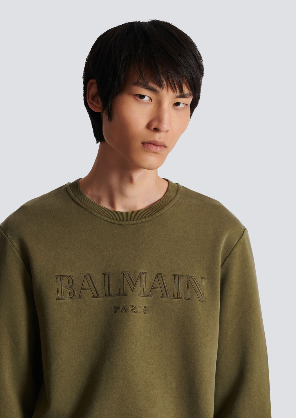Balmain Vintage Cotton Sweatshirt In Green