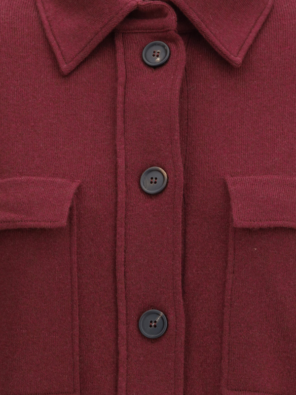 Brunello Cucinelli Wraparound Wool Cashmere Cardigan With Patch Pockets