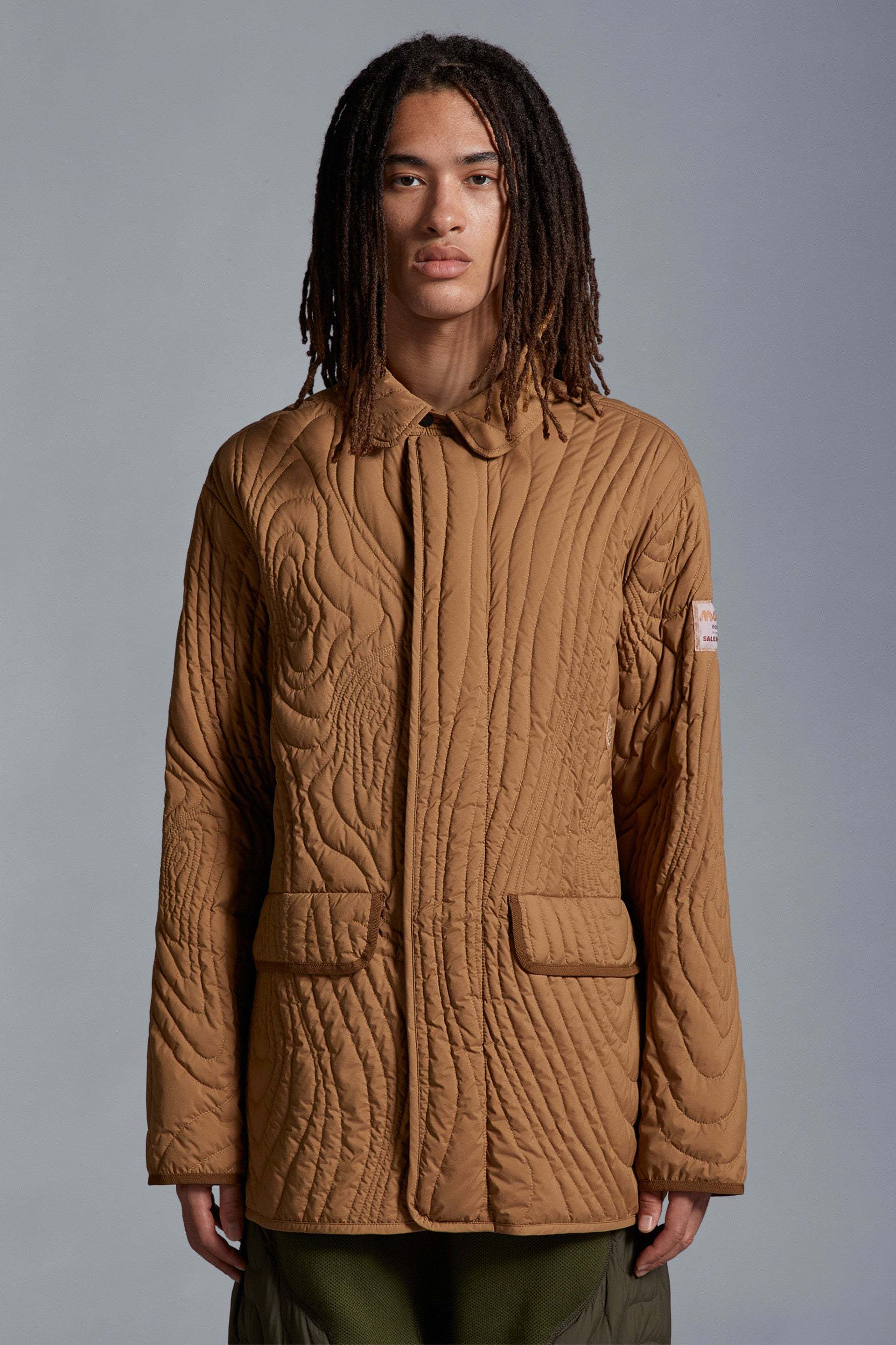 Moncler X Salehe Bembury Harter-heighway Down Jacket In Brown