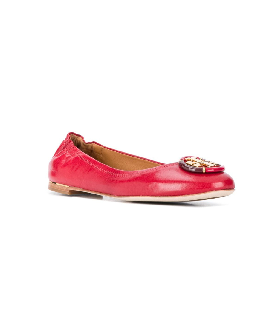 Tory Burch Round-head Flat Shoes In Red