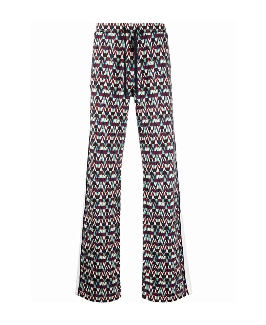 Valentino Optical -print Track Pants In Black
