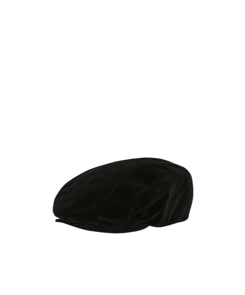 Dolce & Gabbana Velvet Flat-topped Hat In Black