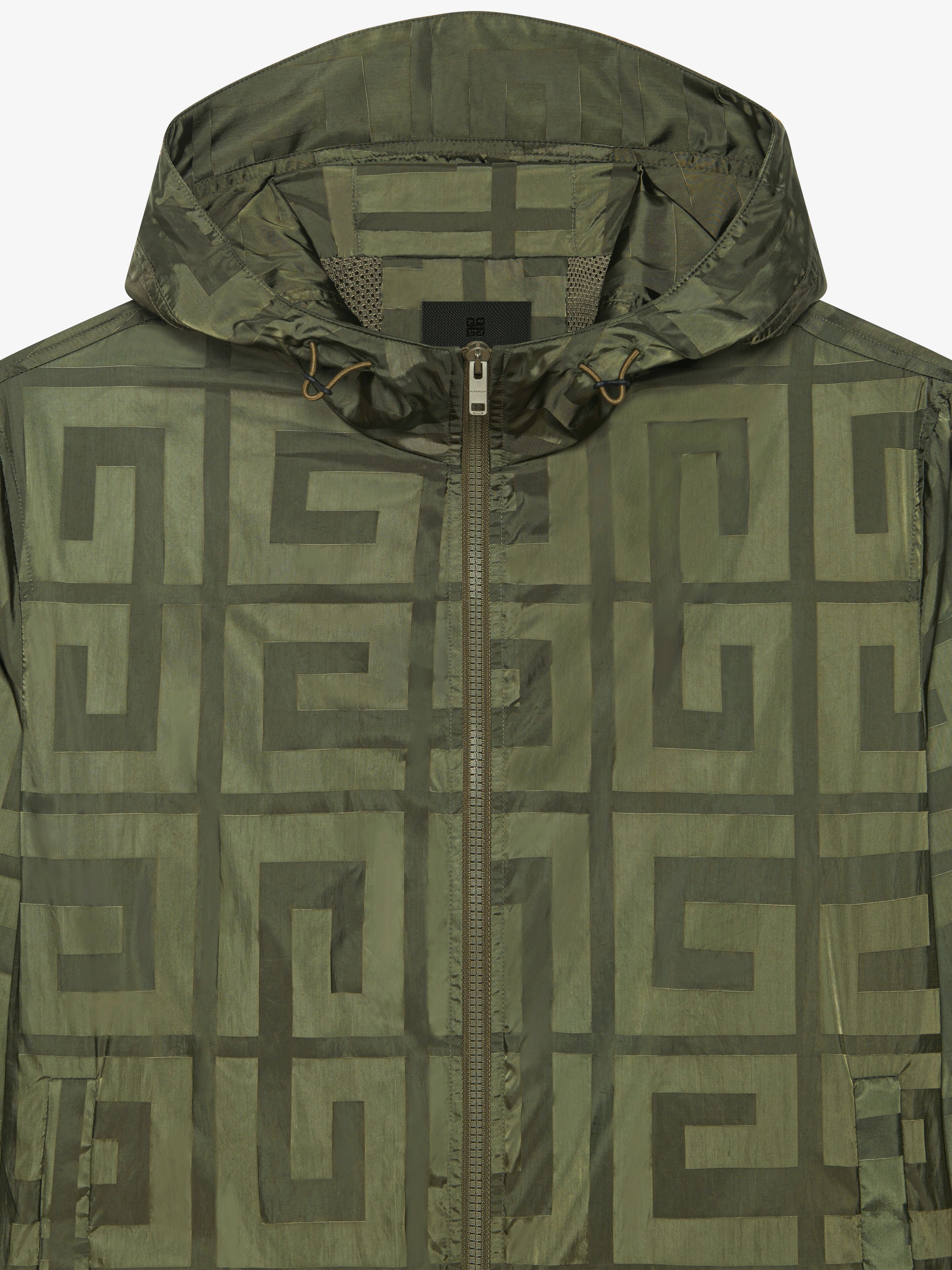 Givenchy 4g-motif Taffeta Jacket In Green