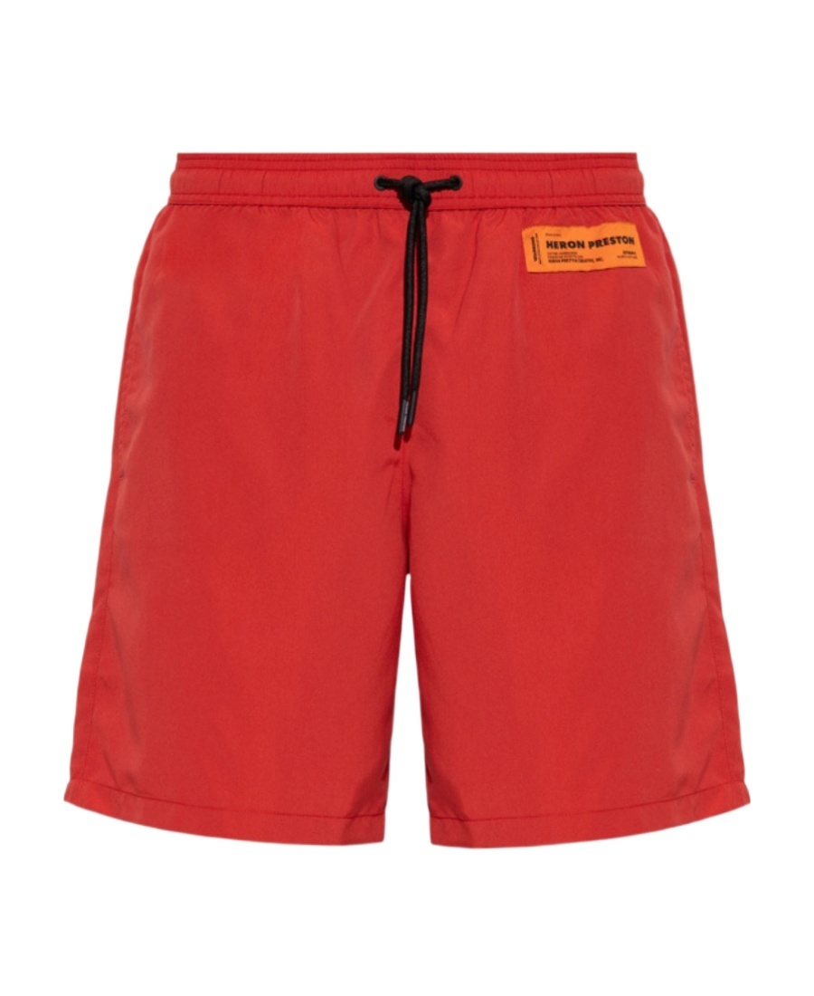 Heron Preston Elastic Swimming Trunks In Red