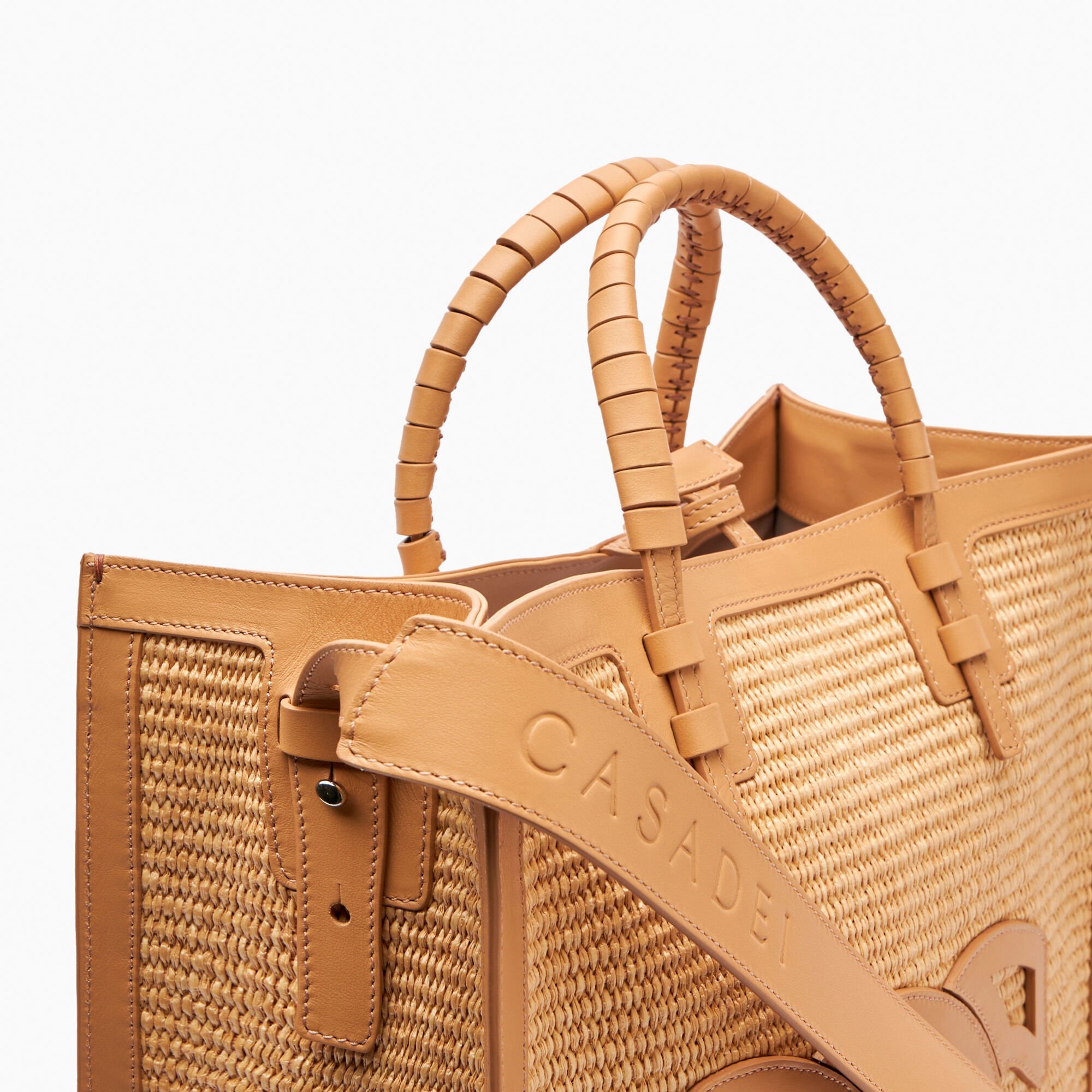 Casadei Beaurivage Raffia Tote Bag