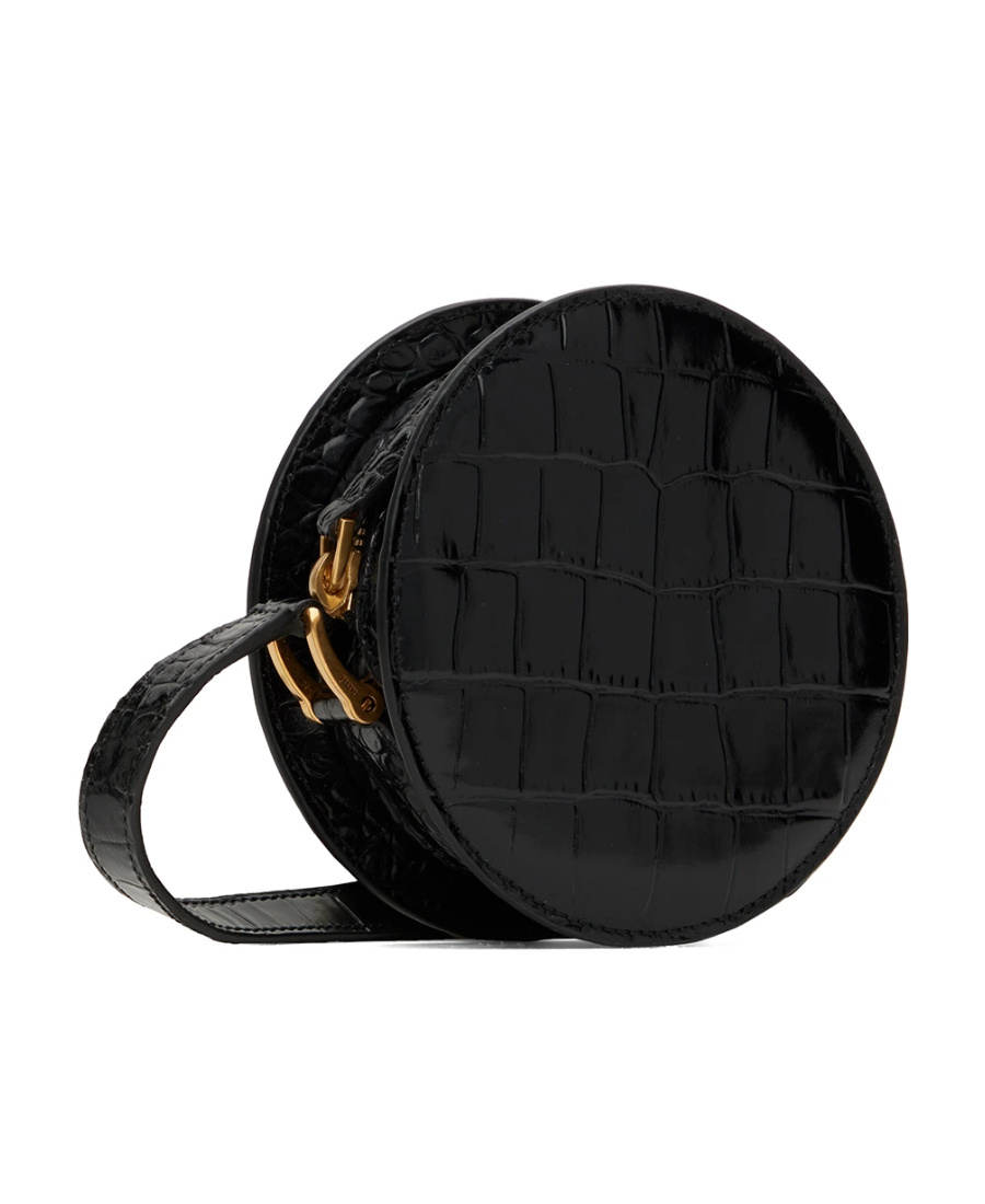 Ami Alexandre Mattiussi Round Paris Shoulder Bag In Black