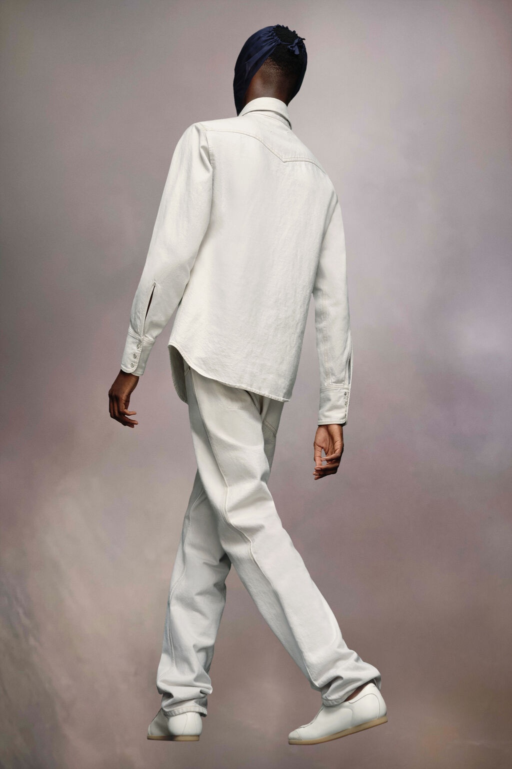 Maison Margiela Cotton Denim Shirt In White