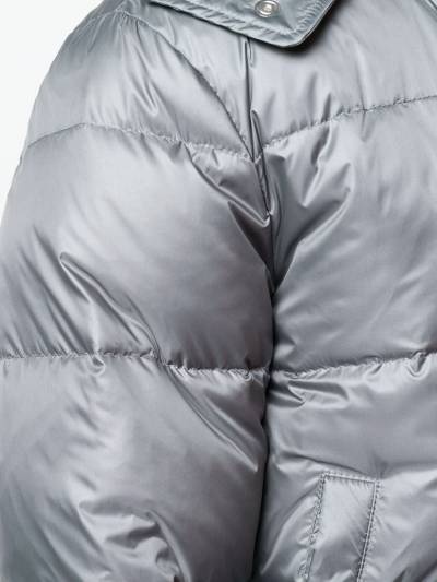 Thom Browne 4-bar Matte Nylon Coat In Gray