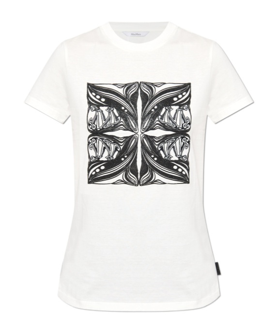 Max Mara Short-sleeved T-shirt In White