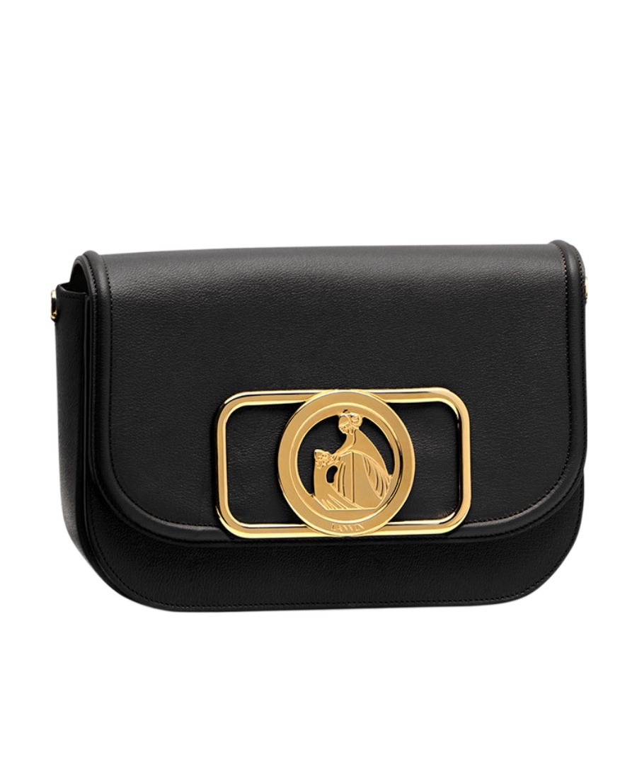 Shop Lanvin Black Flip Shoulder Bag