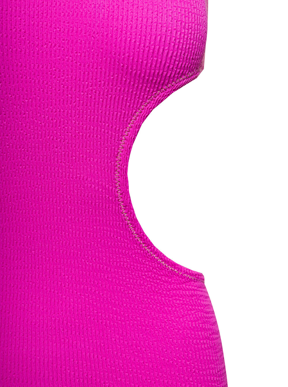 Reina Olga Ele Mini Dress With Cut-out Detailing In Fuchsia Technical Fabric Woman In Purple