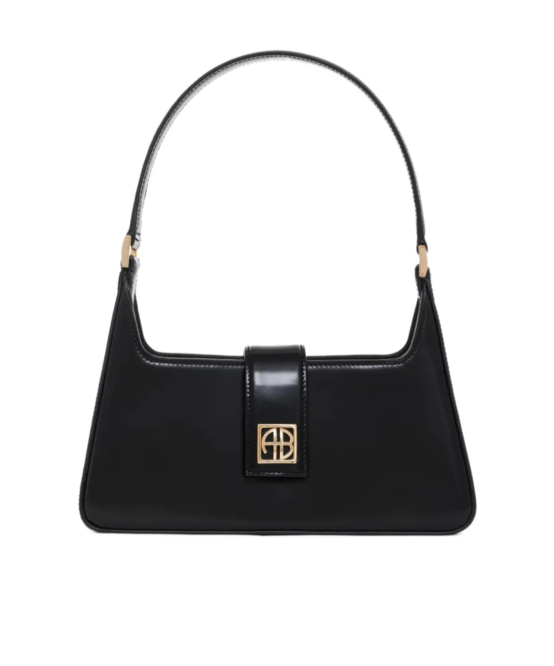 Shop Anine Bing Lou Shoulder Bag In Black