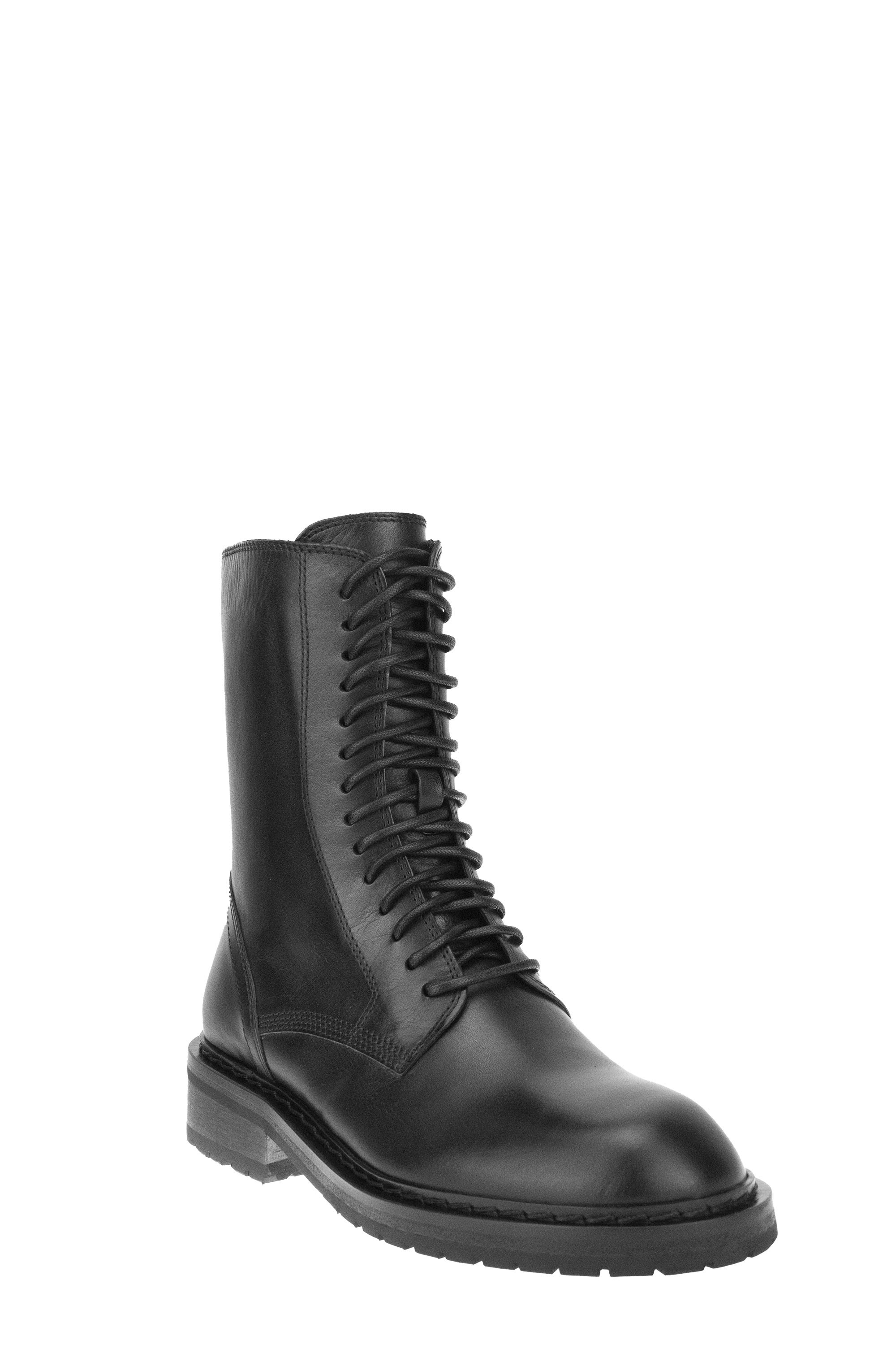 Ann Demeulemeester Black Lace-up Boots In Black