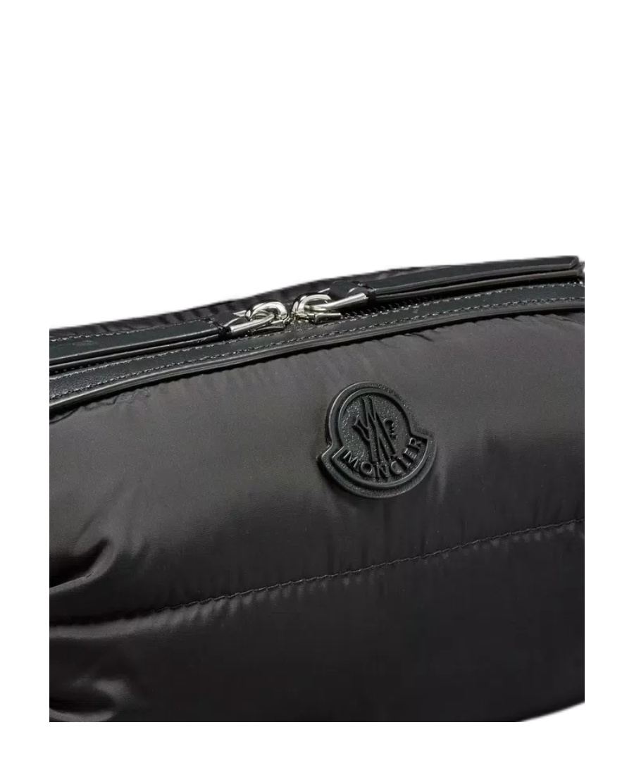 Moncler Keoni Logo Patch Padded Crossbody Bag In Black