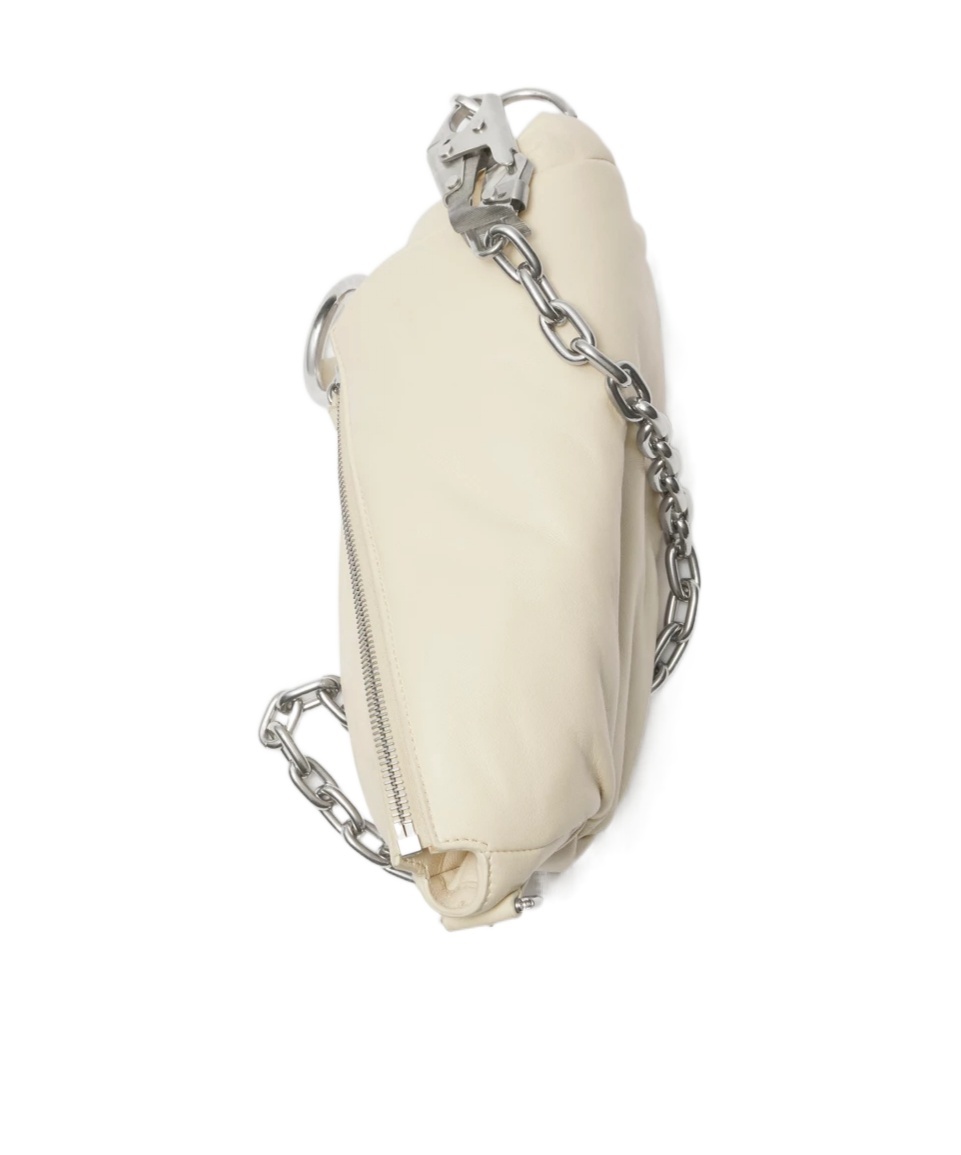 Burberry Knight Small Leather Shoulder Bag In White