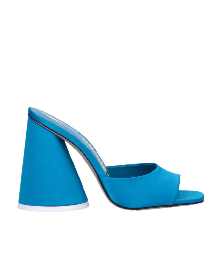 Attico Luz Satin Mules In Blue