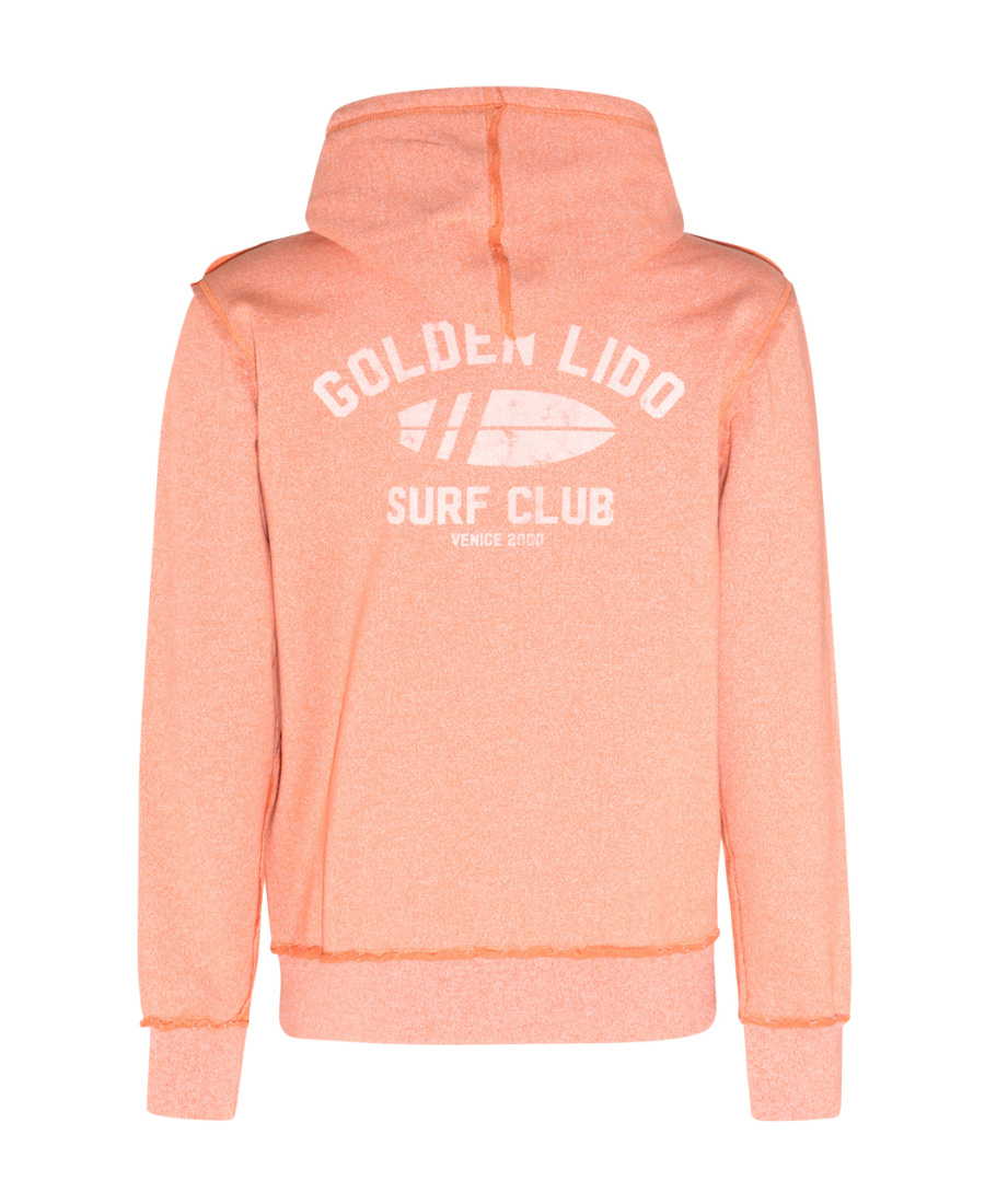 Golden Goose Logo-print Drawstring Hoodie In Pink