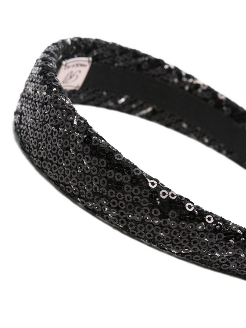 Roger Vivier Sequin-embellished Crystal Headband In Black