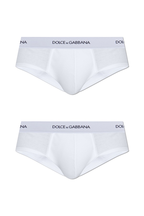 DOLCE & GABBANA DOLCE  GABBANA LOGO WAISTBAND TWO PACK OF BRIEFS