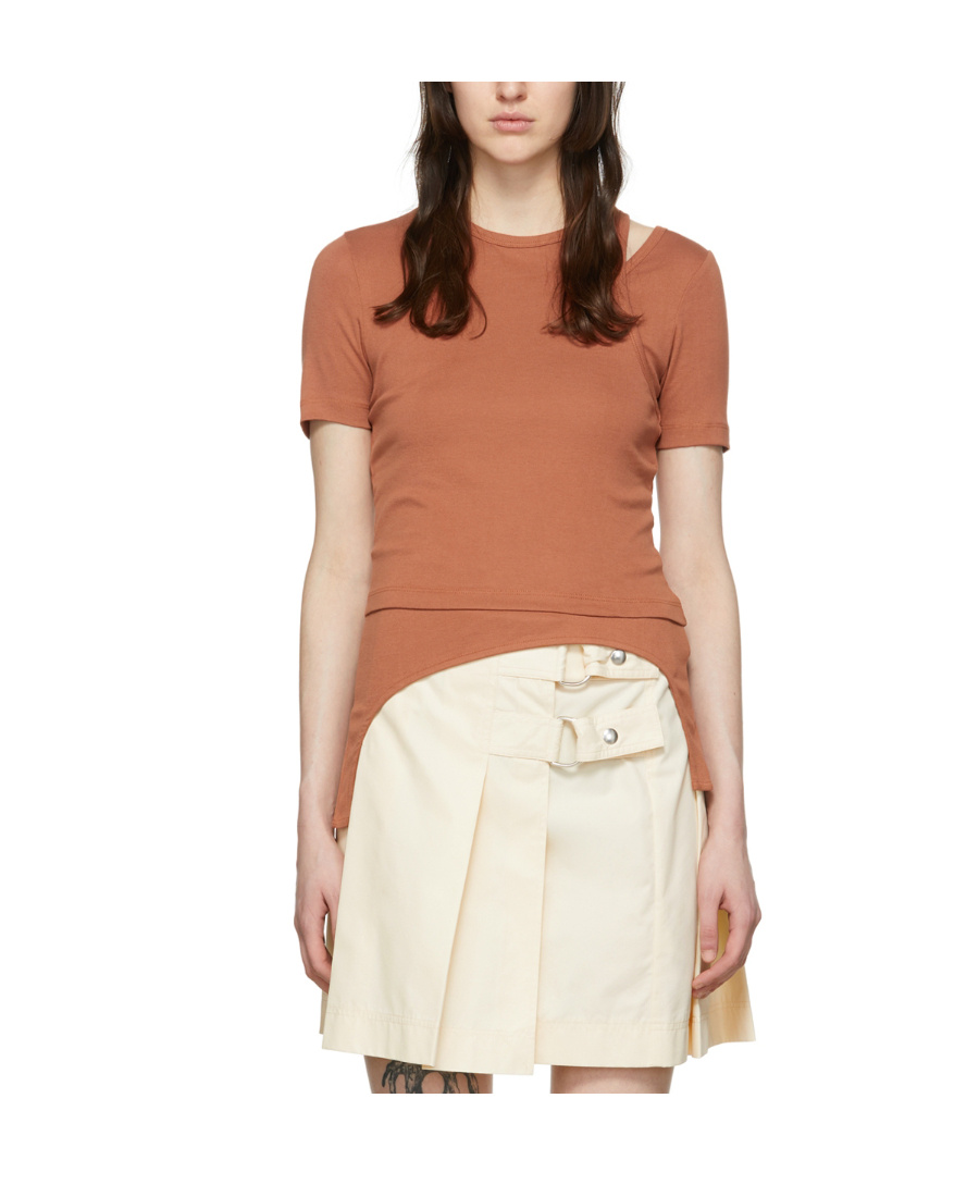 Helmut Lang Ssense Exclusive Brown T-shirt In Nude