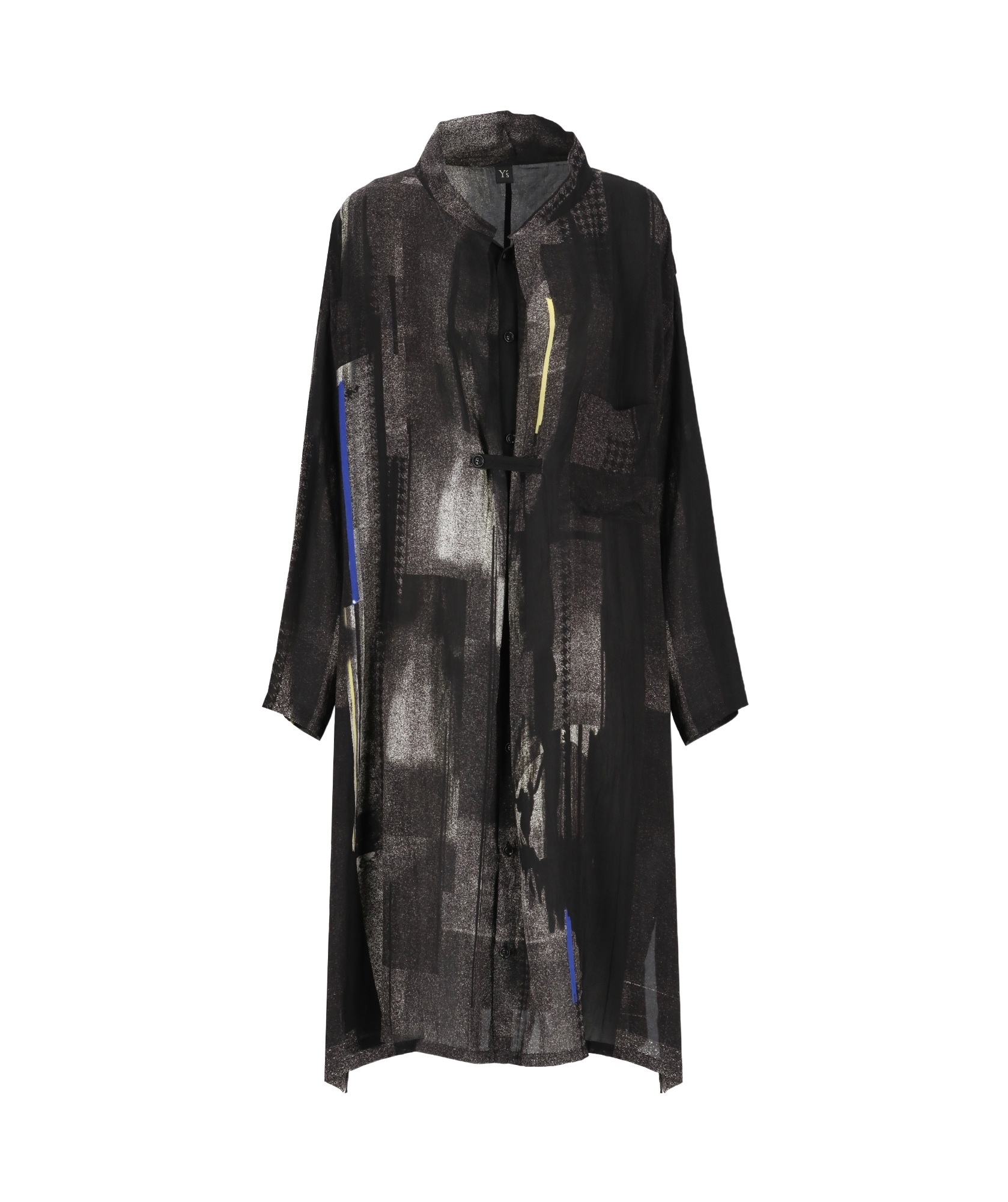 Y's Geometric Pattern Windbreaker In Black